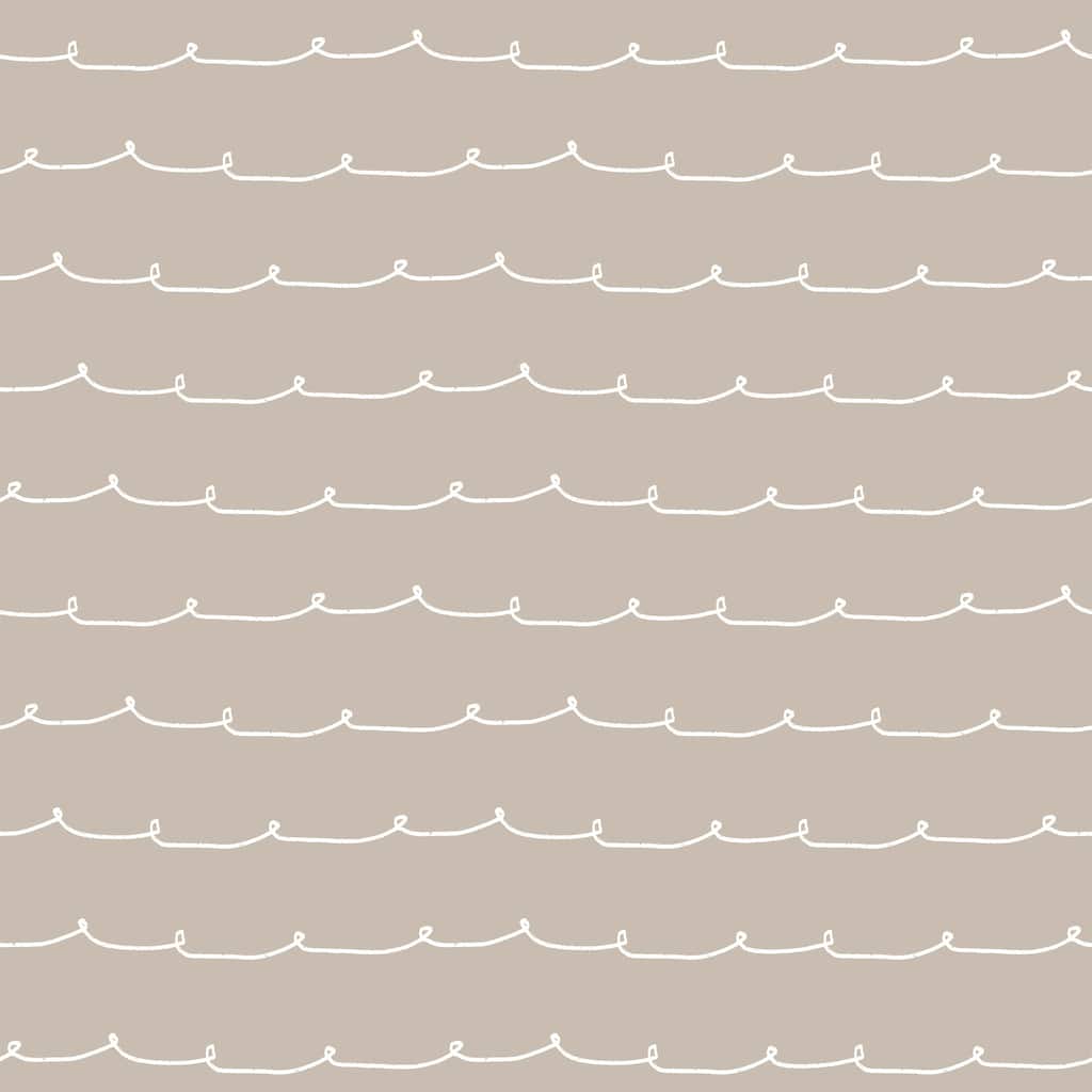 Advantage Wiggle Line Taupe Stripe Wallpaper