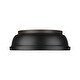 preview thumbnail 2 of 0, Yep by Golden Lighting Duncan 2-light Flush Mount in Rubbed Bronze and Matte Black shade