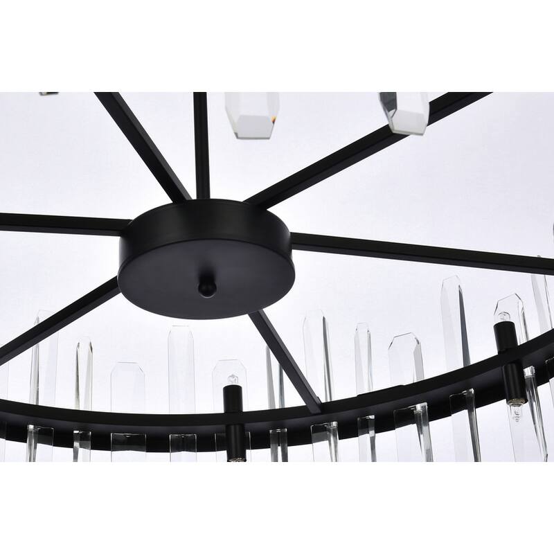 Indigo Home 36 inch crystal round chandelier