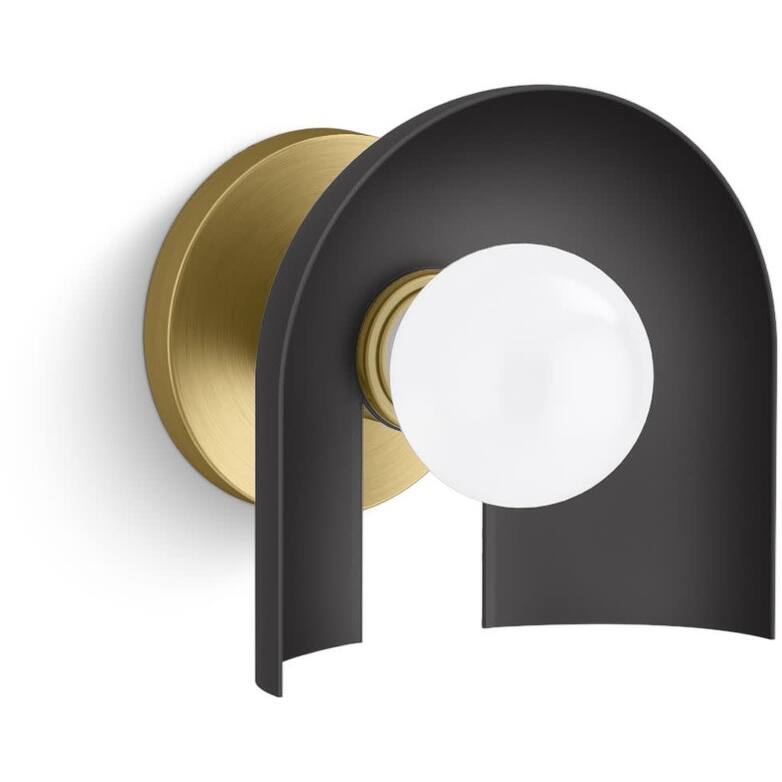 Kohler Lighting 31782-SC01 Jabot 8" Tall Wall Sconce - Black Brass Trim