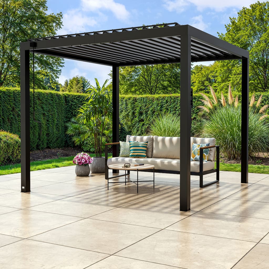 Backyard Discovery Sarasota 10'x10' Galvanized Steel Louvered Pergola
