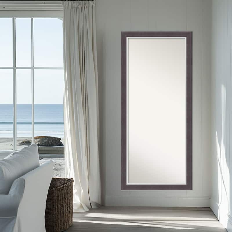 Ellie Non-Beveled Framed Full-Length Floor Leaner Mirror