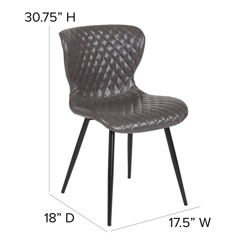 Contemporary Vinyl Upholstered Chair