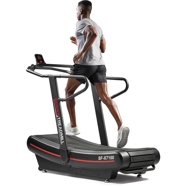 Sunny Health & Fitness Premium Ultra Curved Manual Treadmill