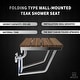 preview thumbnail 3 of 1, SteamSpa Teak Wood Wall Mounted Shower Seat