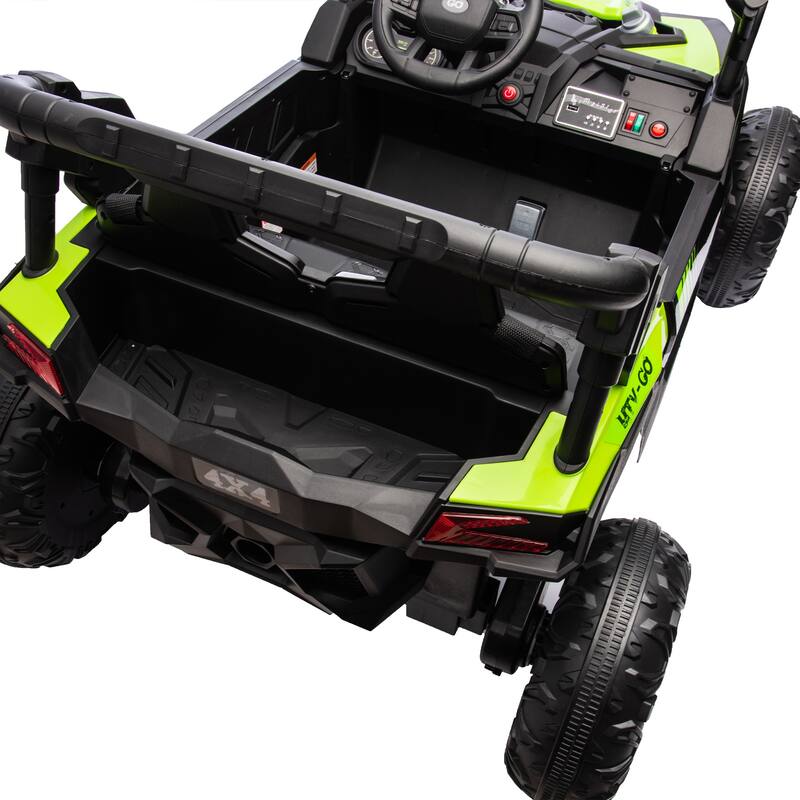 24V 2-Seater Kids Ride On UTV W/Parents Remote Control,4-Wheel Suspension,Slow Start,Large wheel,Anti-collision bar,LED