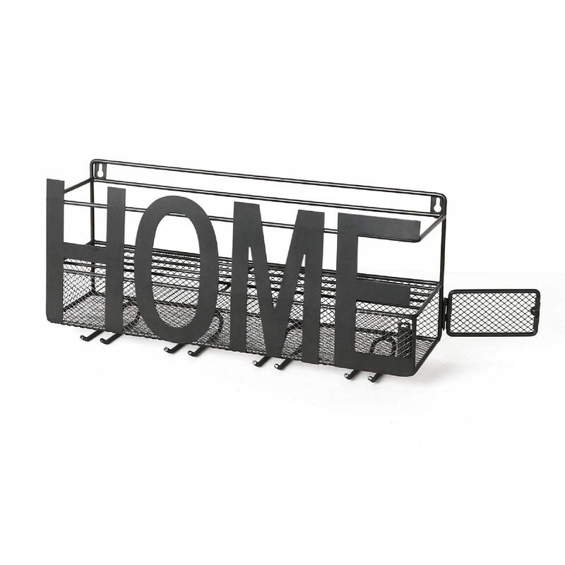 Wall Mounted Metal Wine Rack - 17"D x 5"W x 7"H