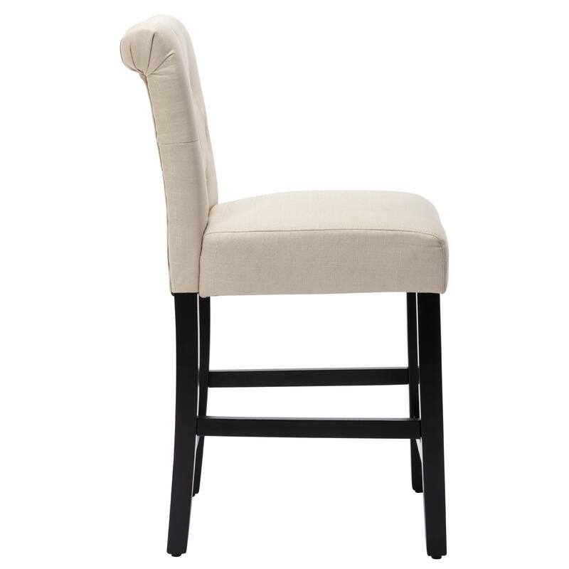 24 Inches Bar Stools Set of 2 Upholstered Counter height Bar Stools - N/A
