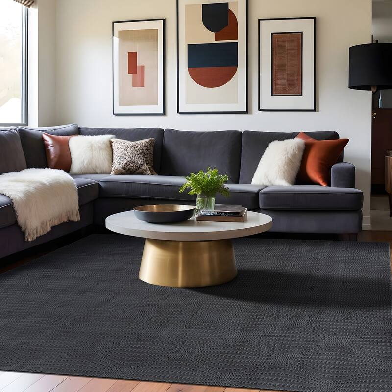 Beverly Rug Serenity Solid Modern Non Slip Soft Indoor Area Rug