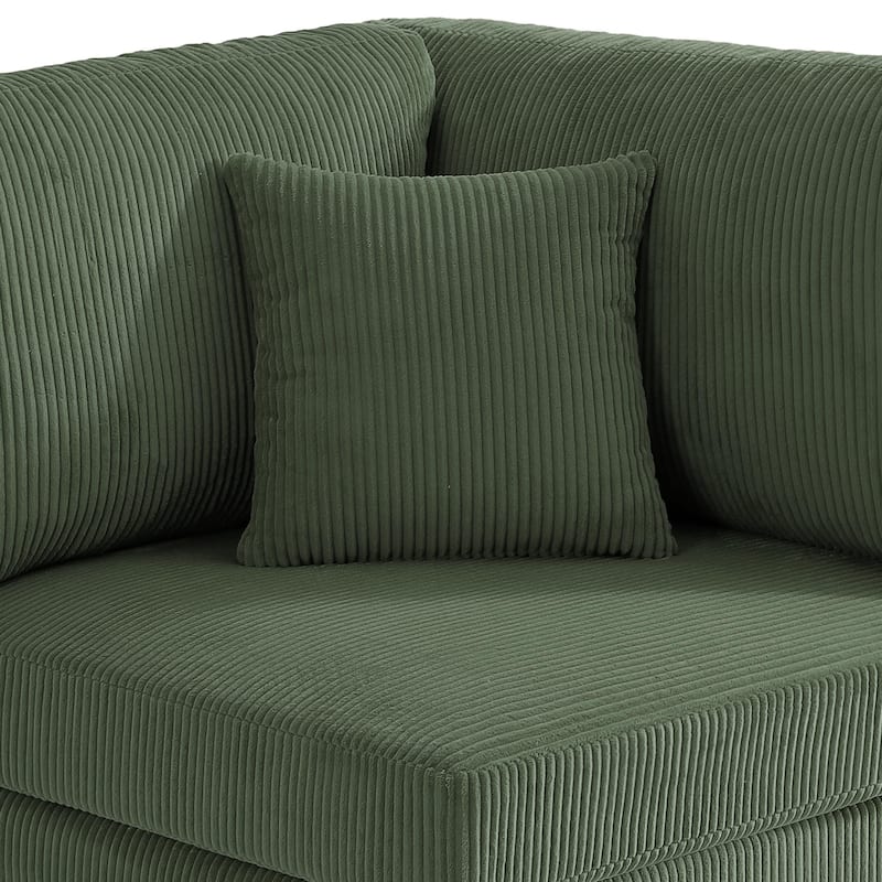Jannae 112.12'' Upholstered Corduroy Sofa