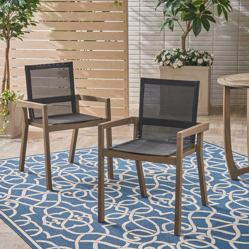 Outdoor Dining Chair,Set of 2 - Grey