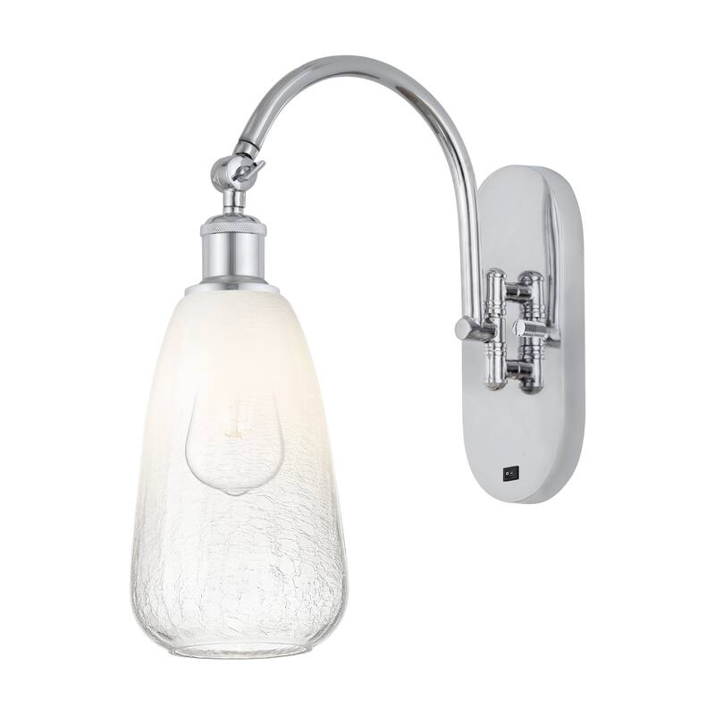 Innovations Lighting Endless Possibilities Ballston - Brookhaven Almond - 1 Light 6" Swiveling Sconce - Polished Chrome/Opal