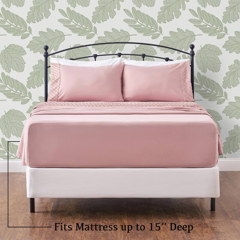 Chanasya Clipped Tufted Textured Boho Soft Microfiber Sheet Set