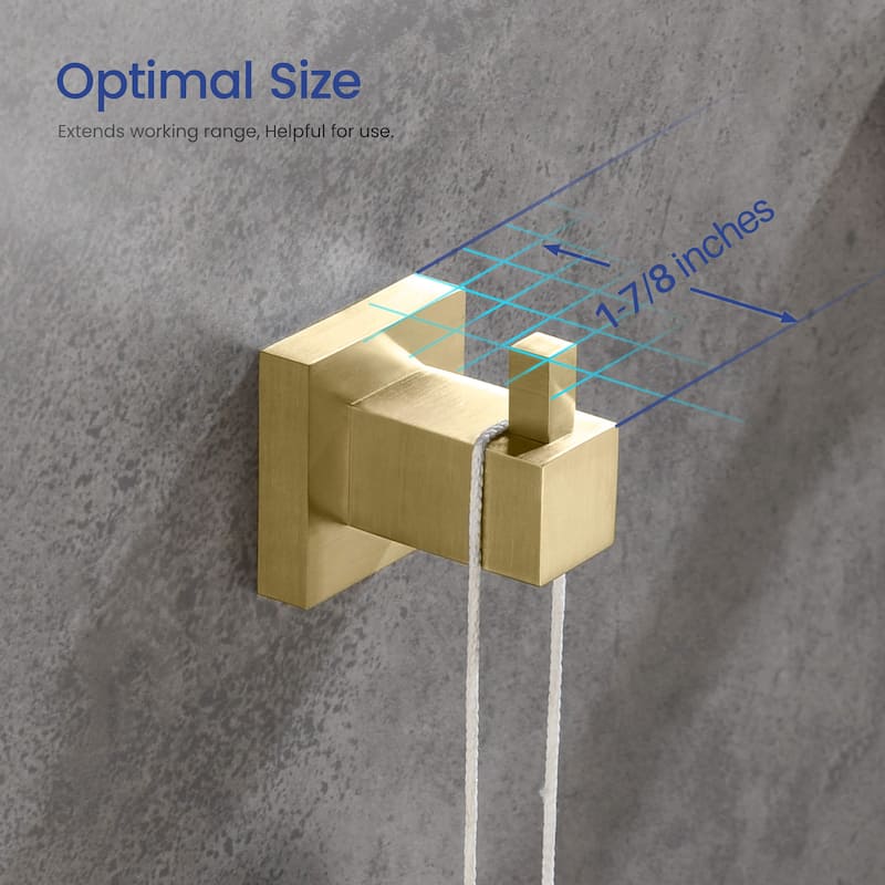 Cube Bathroom Towel & Robe Hook 2 Count