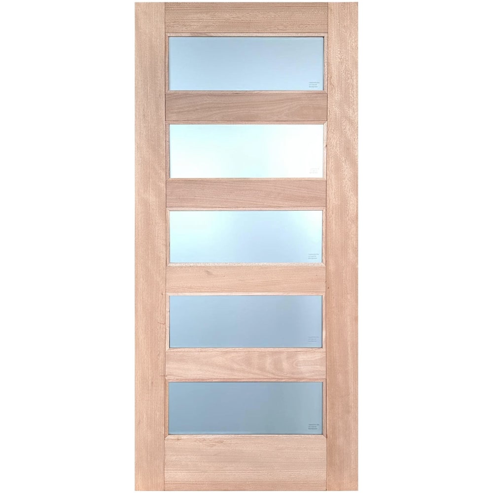 Waydoor 80'' Mahogany Unfinished Exterior Solid Core Wood Door