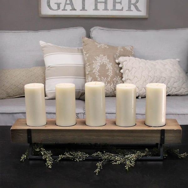 Shop Stratton Home Decor Handcrafted Rustic 5 Candle Holder