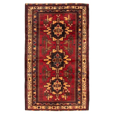 Teimani Red Rug 3'10" x 6'4" - 3'10 x 6'4