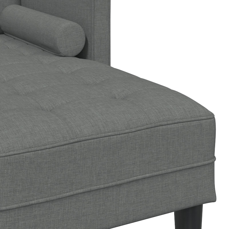 vidaXL 2/3 Piece Sofa Set with Cushions Black/Dark Grey/Light Grey Fabric - 68.1 x 51.6 x 26.4