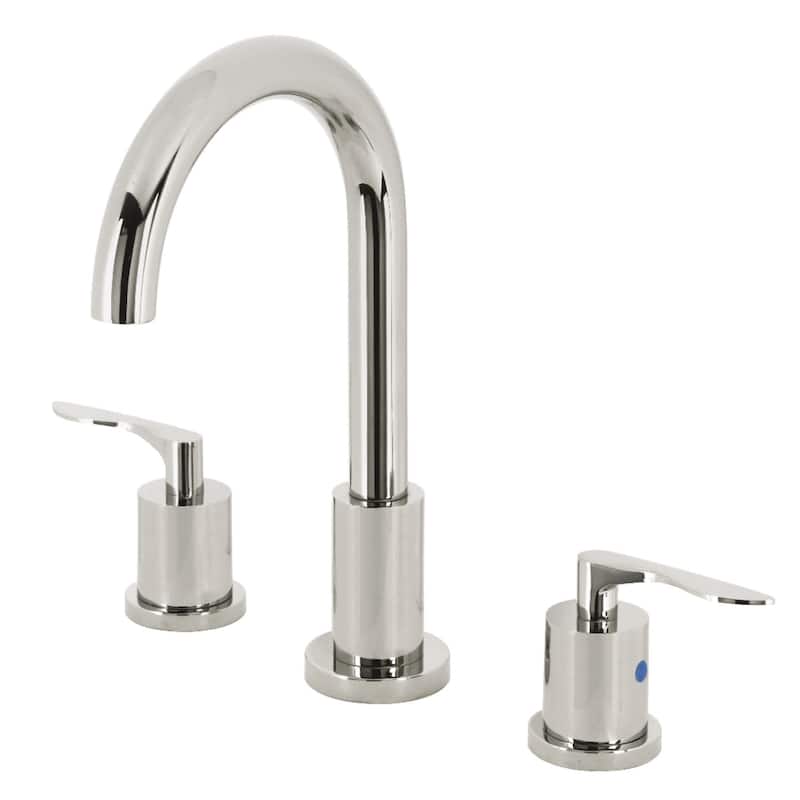 Kingston Brass Serena 1.2 GPM Widespread Bathroom Faucet with Pop-Up - Polished Nickel