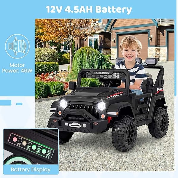 slide 2 of 8, 12V Kids Ride On Truck w/ Motors Spring Suspension & Remote Control