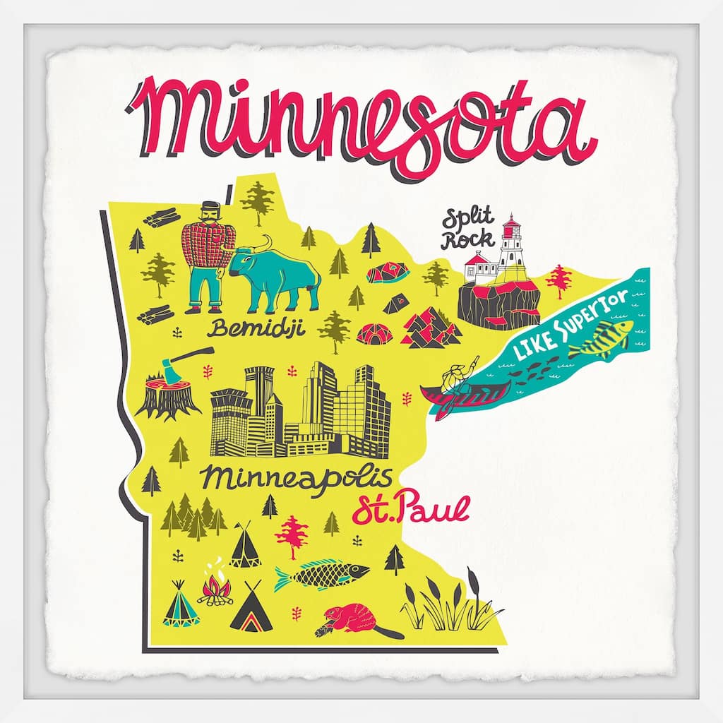 'Explore Minnesota' Framed Painting Print