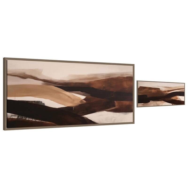 Kate and Laurel Pathways 2 Piece Framed Canvas Wall Art Set by Amy Lighthall - 2 Piece Set 18x40