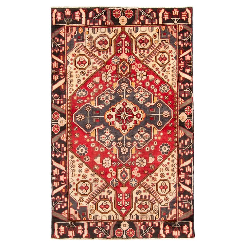 ECARPETGALLERY Hand-knotted Andelz Red Wool Rug - 3'11 x 6'6
