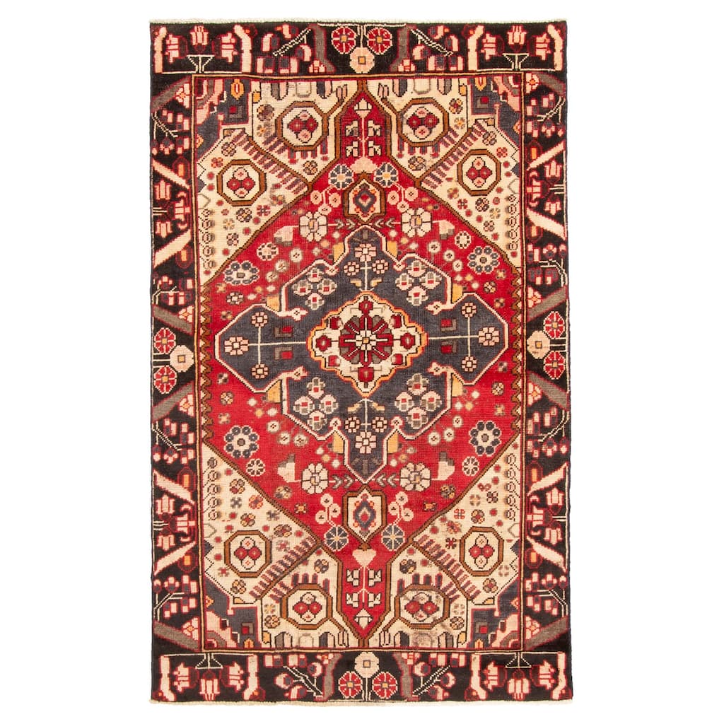 ECARPETGALLERY Hand-knotted Andelz Red Wool Rug - 3'11 x 6'6
