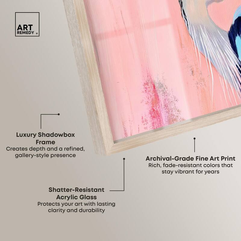 Rosy Dawn Heron Shadowbox by Art Remedy