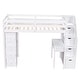 preview thumbnail 5 of 17, Twin Size Loft Bed with 4 Storage Drawers and Desk, Wooden Kids Loft Bed with Shelves