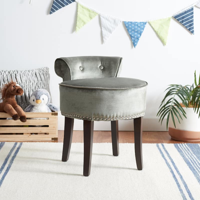 SAFAVIEH Aja Vanity Stool - 17.9" x 19" x 22.8" - 18Wx19Dx23H