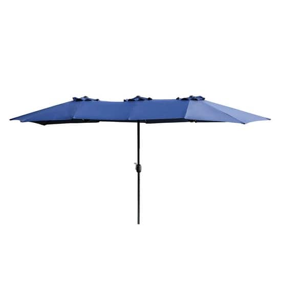 15 twin patio umbrella canopy ABCCANOPY 15FT Double Sided Pool with Base, Outdoor Porch Umbrella for Poolside, Lawn, Backyard (Green) large 15 ft x 9 ft double patio umbrella NEWBULIG 15ft Double-Sided Patio Umbrella,
