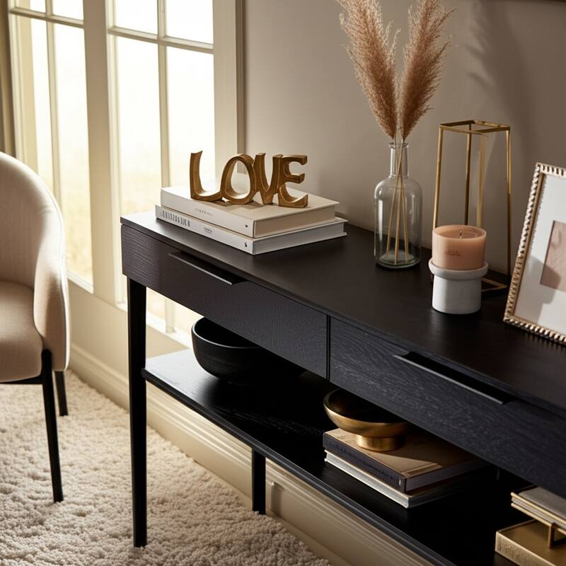 Decorative LOVE Sculpture for Home Decor - 8", Gold - 8" x 1.25" x 3.25"