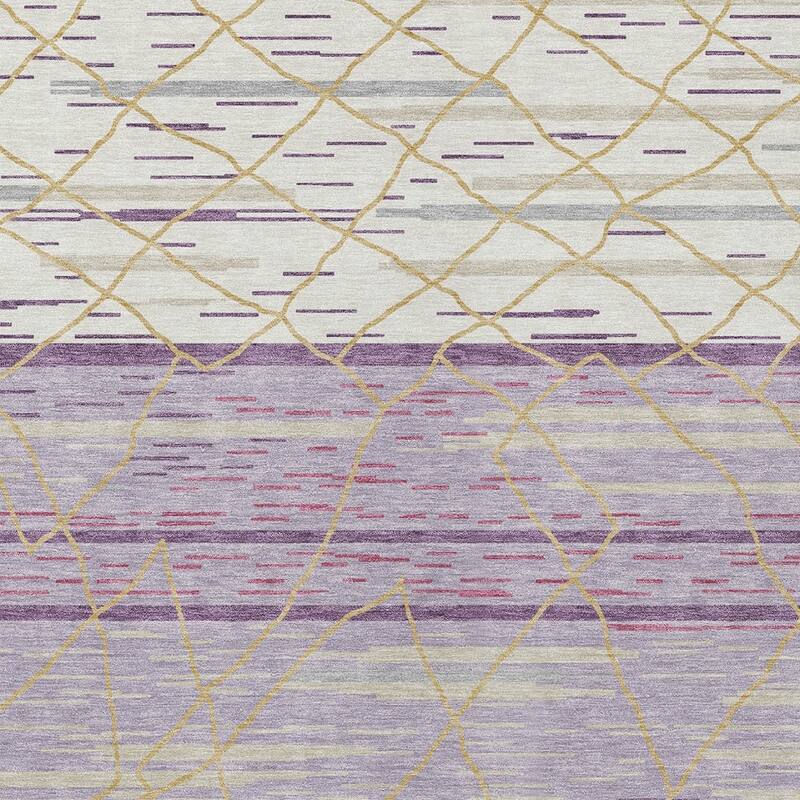 HomeRoots Striped Modern Rectangle Outdoor Rug