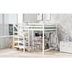 preview thumbnail 12 of 16, Full Loft Bed with Storage Staircase & Hanger