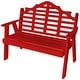 preview thumbnail 2 of 12, Poly 4' Marlboro Garden Bench Bright Red
