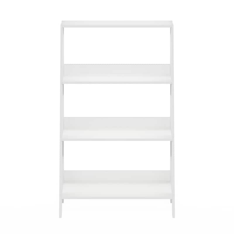 Furinno Ladder Bookcase Display Shelf, 4-Tier, Espresso