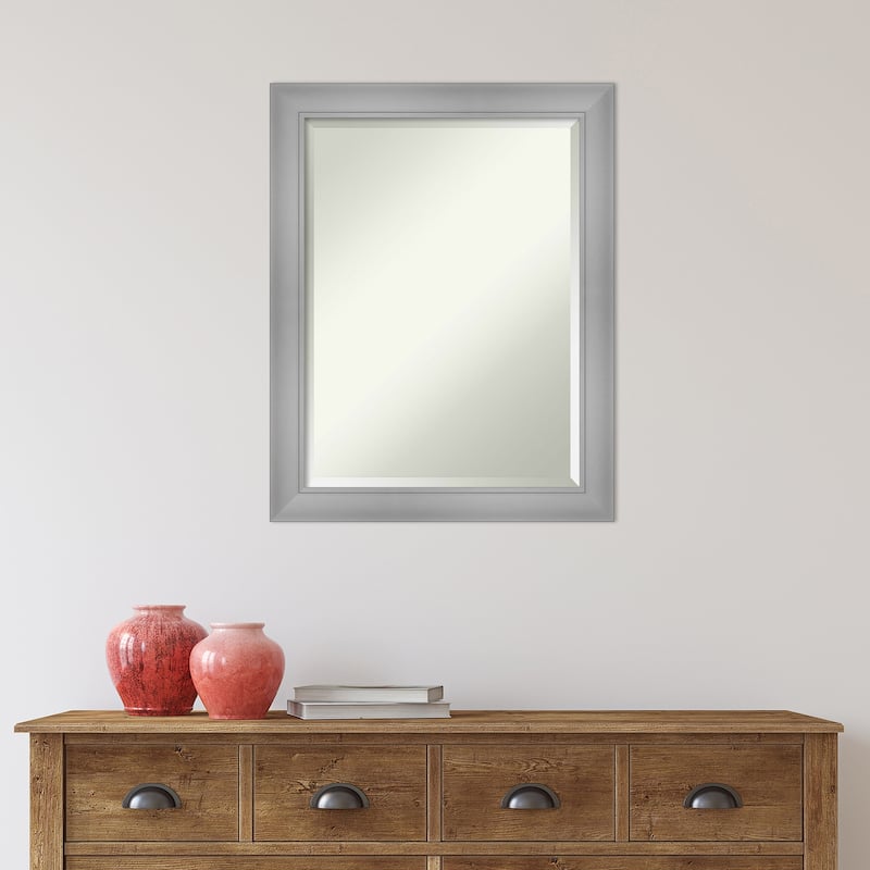 Beveled Wall Mirror - Flair Polished Nickel Frame