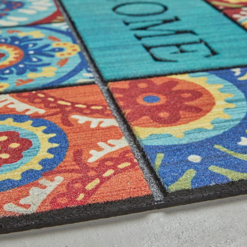 Mohawk Home Welcome Tiles All Weather Recycled Rubber Door Mat