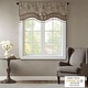 preview thumbnail 6 of 35, Madison Park Aubrey Jacquard Window Rod Pocket Valance with Beads - 50 x 18"