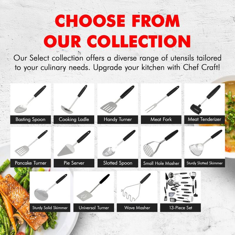 Chef Craft 13-Inch Select Stainless Steel Skimmer