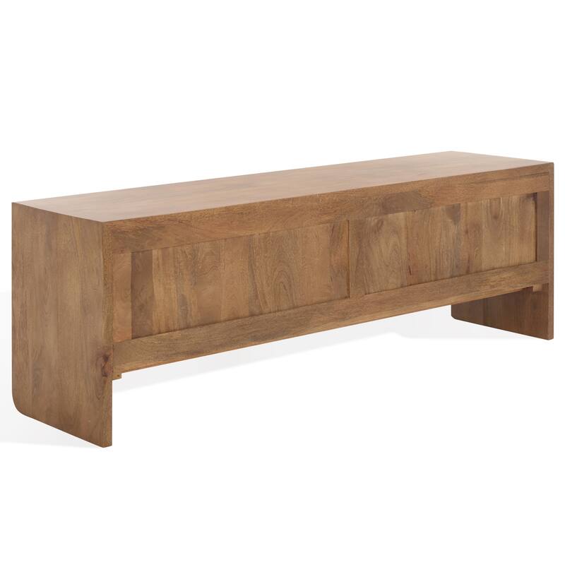 SAFAVIEH Couture Grigorio Solid Wood 3-Door Sideboard, Fully Assembled - 59"W x 16"D x 20"H