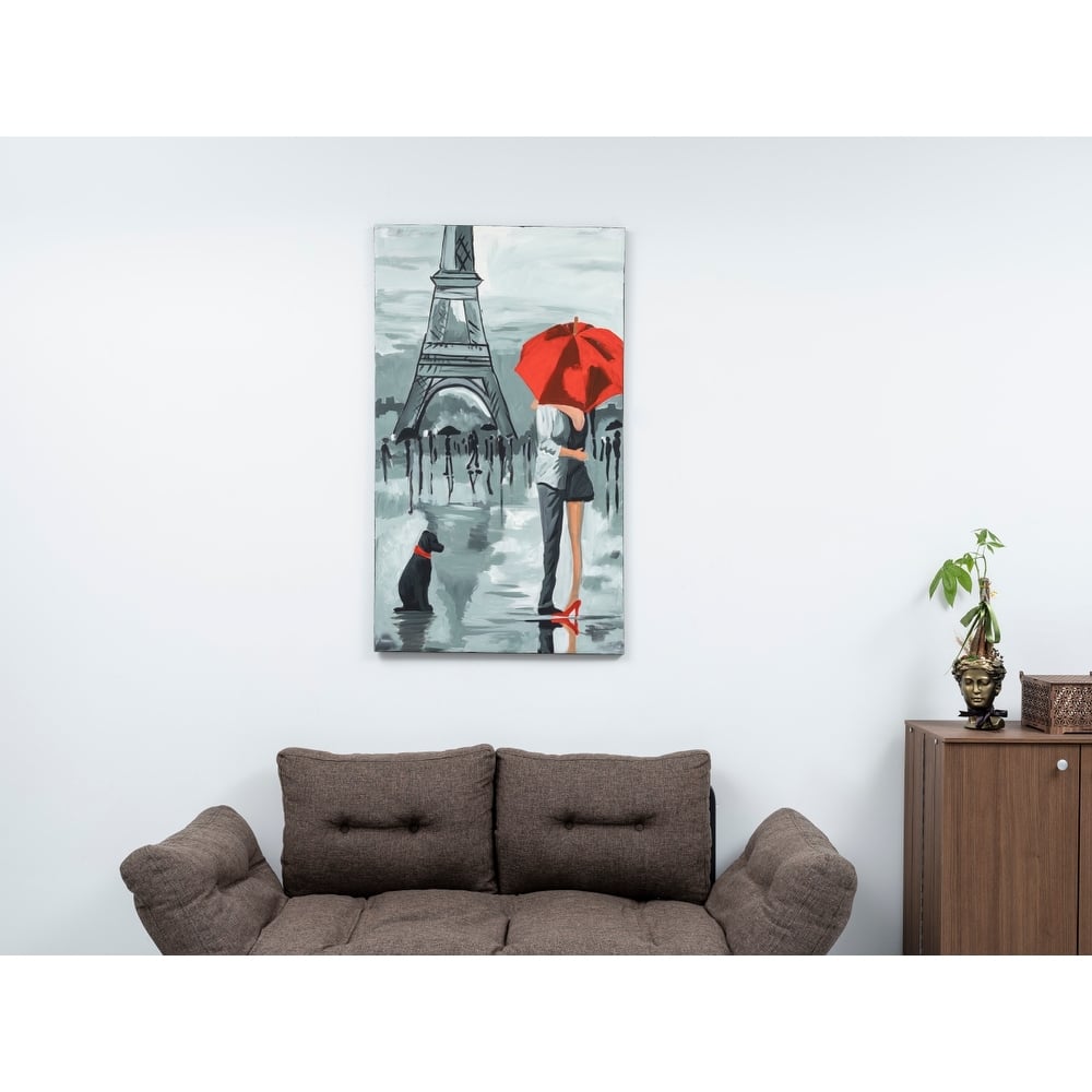 Wandela Wall Canvas Paintings 47'' x 19'' - Grey