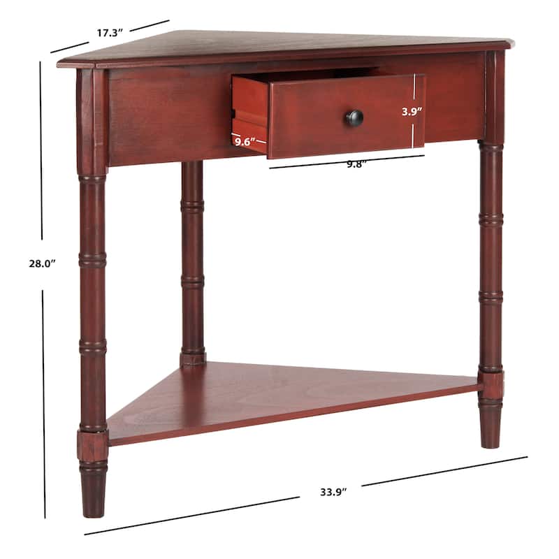 SAFAVIEH Calla Grey Corner Table - 33.9" x 17.3" x 28" - 34Wx17Dx28H
