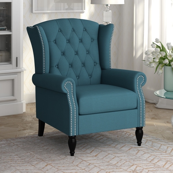 Copper Grove Crawley Diamond Button-Tufted Wingback Chair. Opens flyout.
