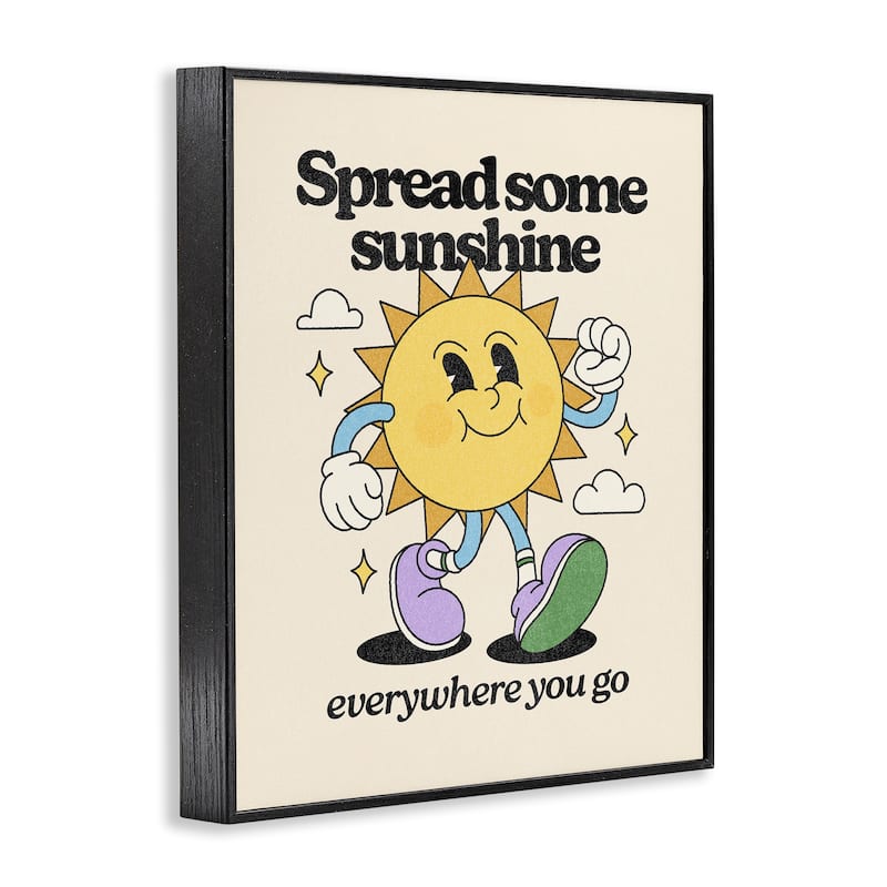 Stupell Retro Spread Some Sunshine Framed Giclee Art Design By Victoria Barnes