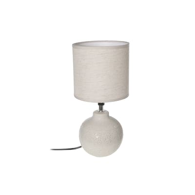 Ceramic Table Lamp With Shade Amishi Ivory