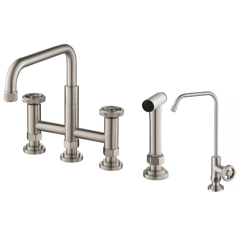 Kraus Urbix 1.8 GPM Bridge Faucet - Spot Free Stainless Steel