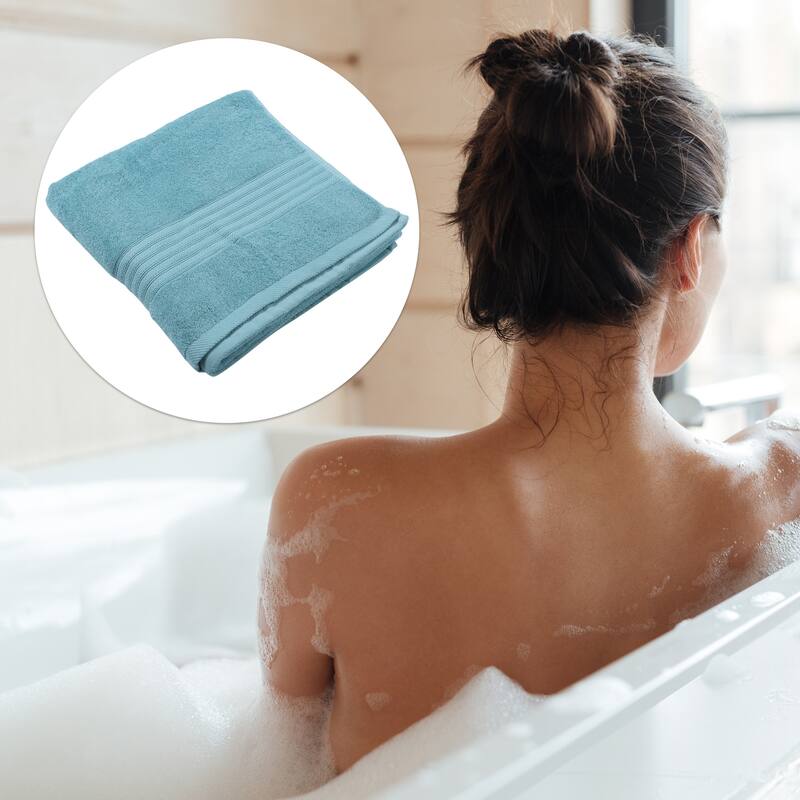 1pc Soft Absorbent Cotton Bath Towel for Bathroom 55.12"x27.17"