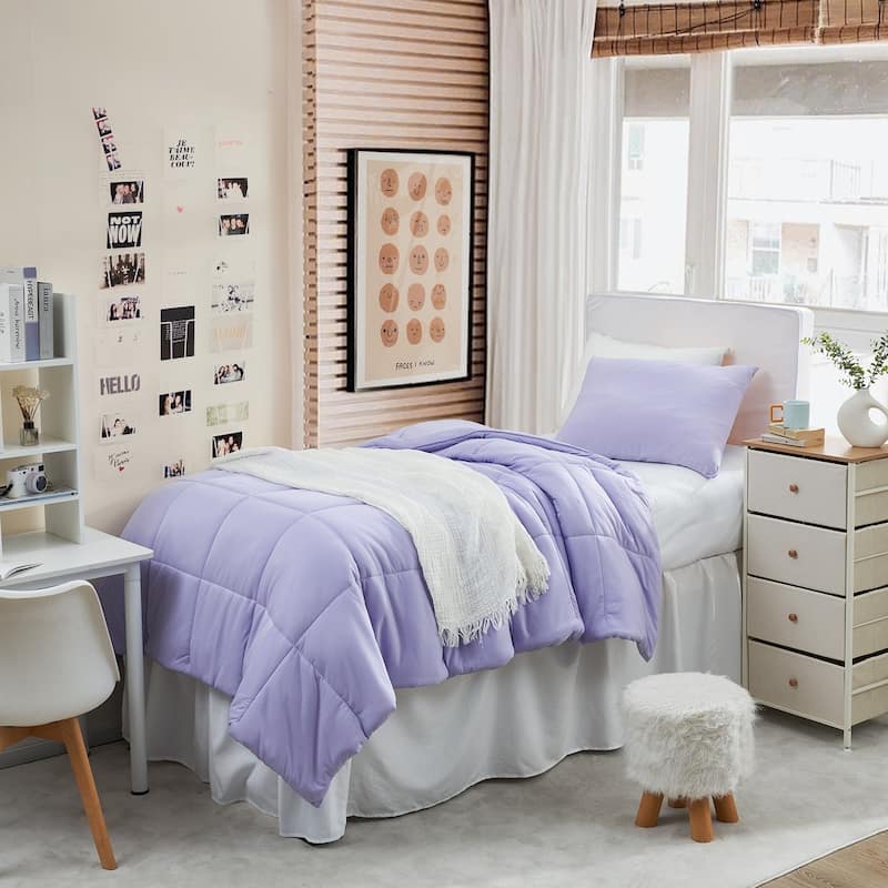 As Cool as the Other Side of the Pillow - Coma Inducer Oversized Comforter Set - Twin XL - Purple Heather